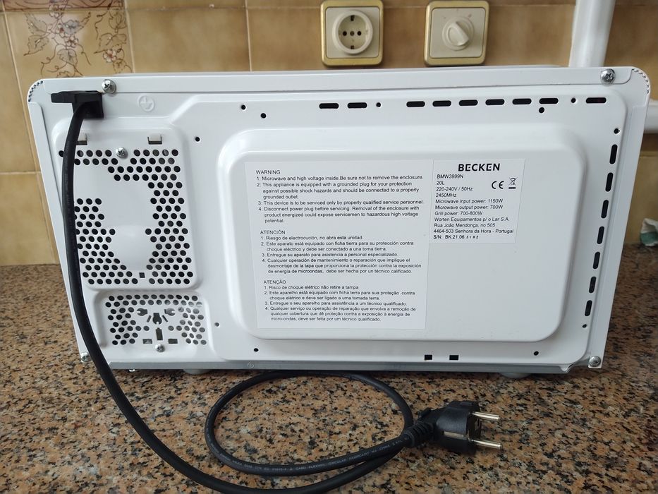 Micro-ondas com grill BECKEN casa quarto apartamento vivenda escritório gabinete carro cozinha.