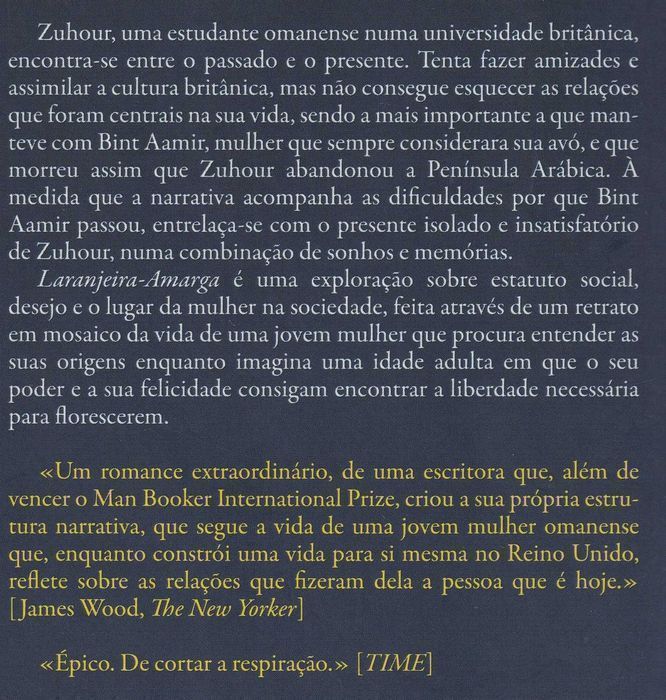 Livro Laranjeira-Amarga de Jokha Alharthi [Portes Grátis]