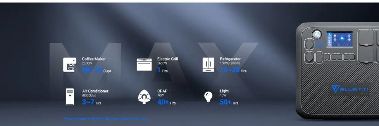 Зарядна станція Bluetti AC200MAX 2200 Вт 2048 Вт/год LiFePO4