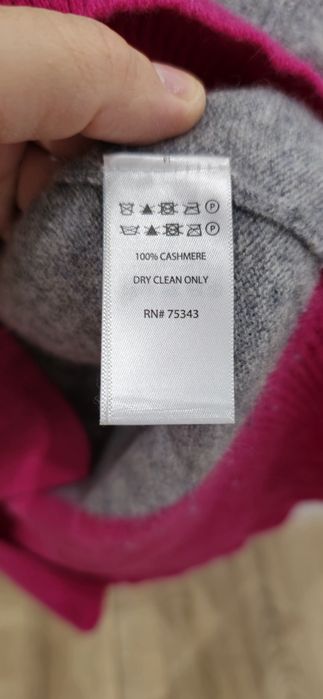 Sweter z golfem 100%kaszmirowy M