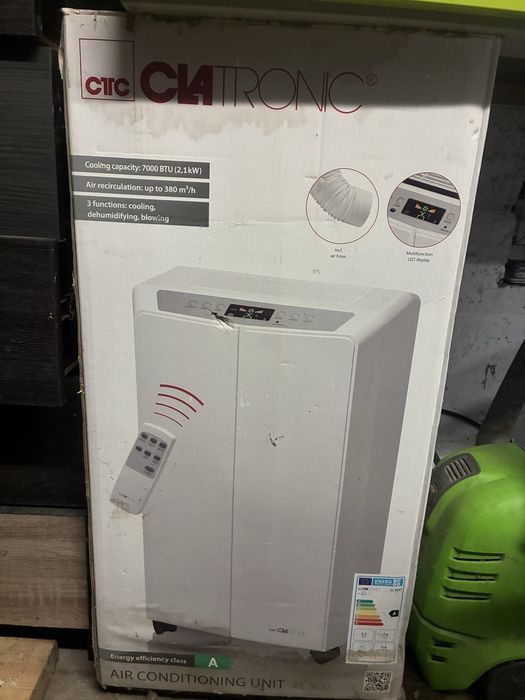przenośny klimatyzator CTC Clatronic CL 3637 o mocy 7000 BTU (2,1 kW).