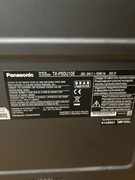 Panasonic TX-P50U10E 50 cali