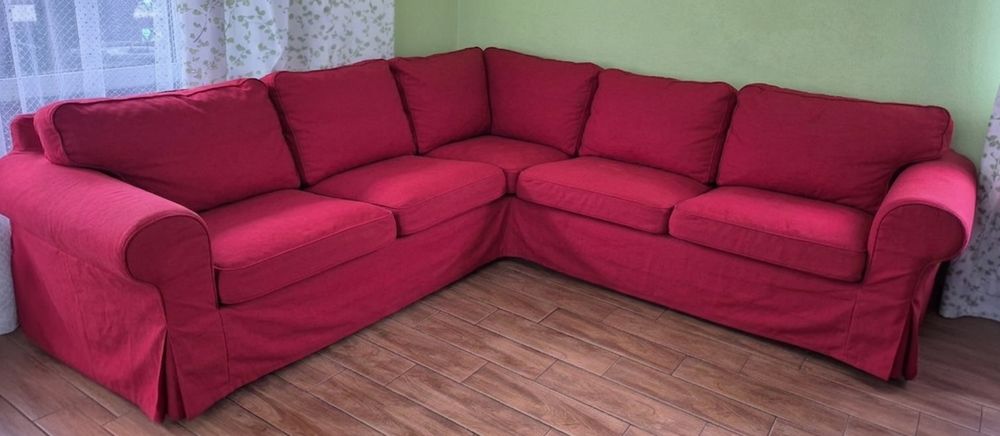 Pokrowiec na narożnik IKEA EKTORP – kolor czerwony