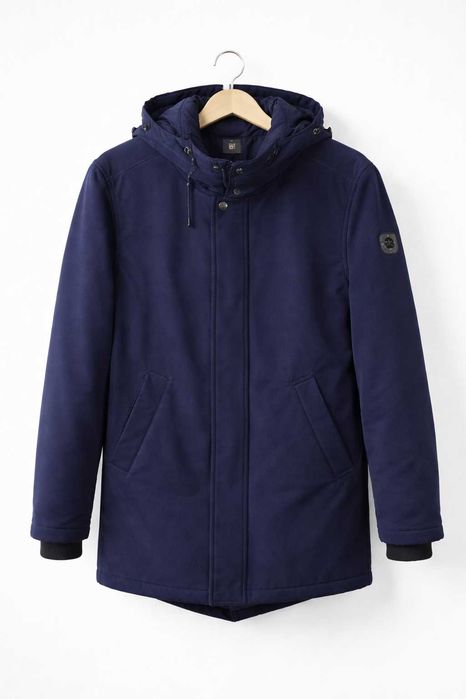 Casaco Parka Suits Inc Azul-Escuro com Capuz e Forro Acolchoado – M