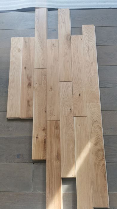 Deska lita dębowa kl Rustik oraz rustik z bielą