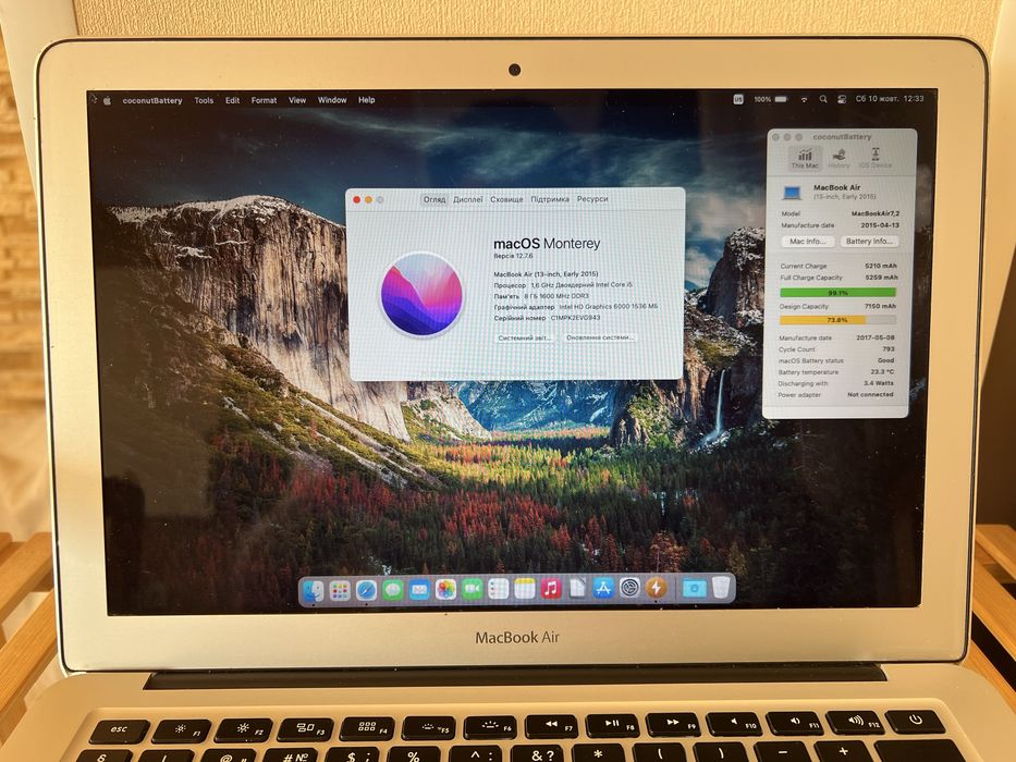 MacBook Air 13 A1466 2015, 8/128Gb