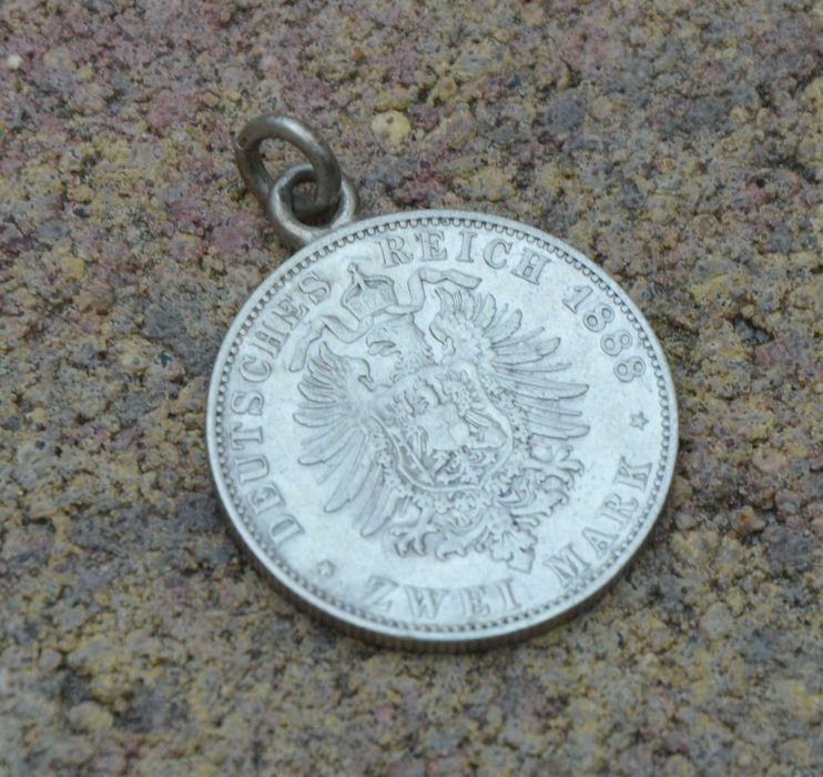 Srebrne 2 Marki 1888 A Prusy Fryderyk srebro Medalik