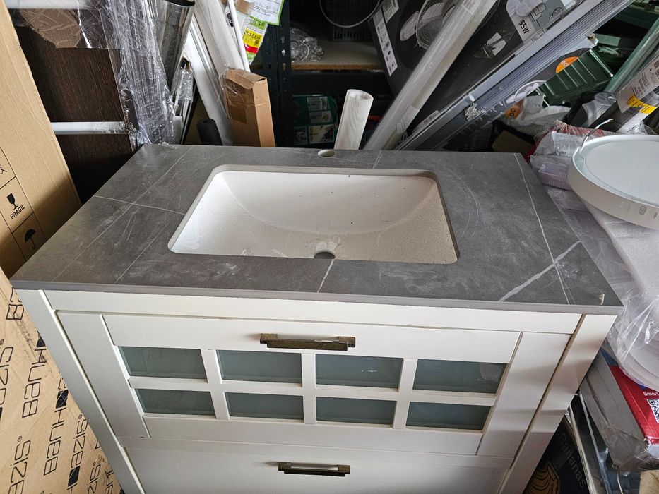 móvel de casa de banho 80x45cm com lavatorio e com torneira