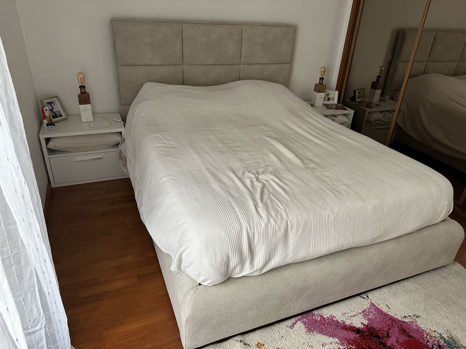 Cama e colchao de casal 1.50x2.00