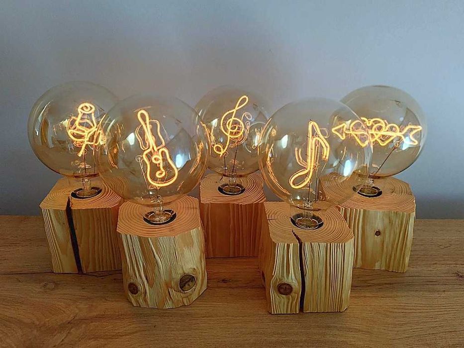 Lampa wisząca w stylu loft, vintage. Stara belka drewniana, Handmade