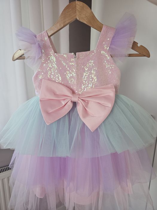 Дитяча пишна святкова ошатна кольорова сукня Єдиноріг 3 4 5 6 одноріг