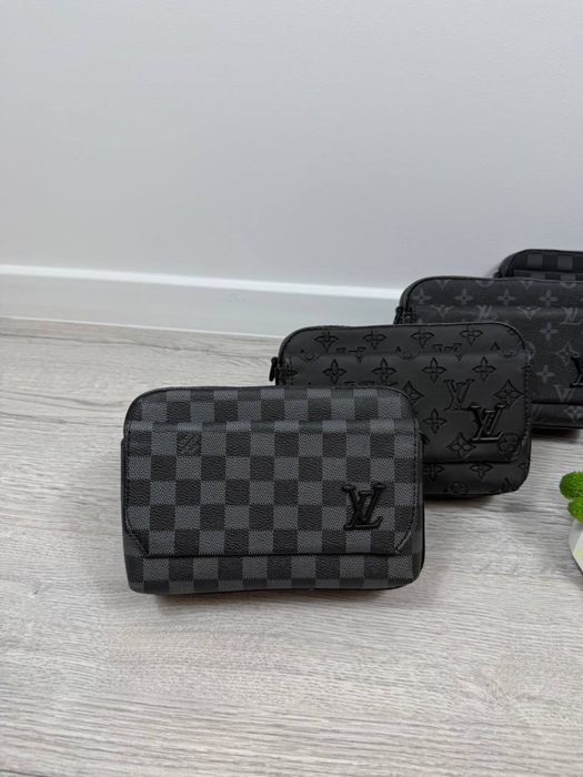 Чоловіча сумка Louis Vuitton через плече | Екошкіра | Барсетка Луї Віттон | Сумка через плече Луи Виттон