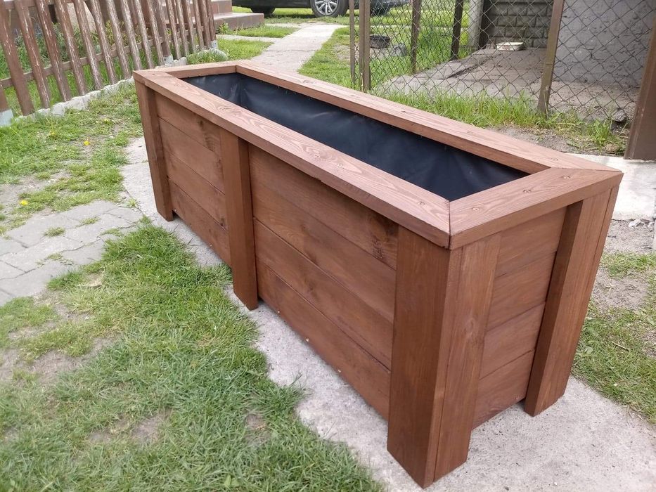 Solidne Drewniane Donice Kwietniki Ogrodowe