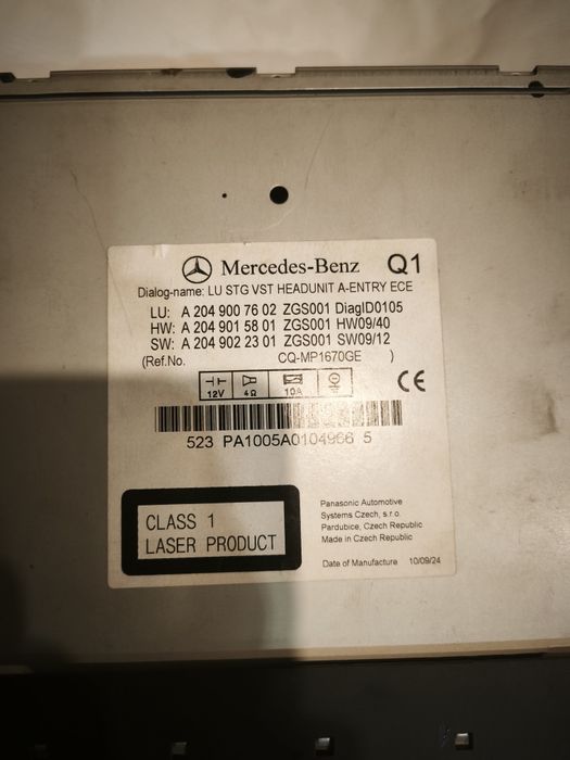 Radio samochodowe Mercedes glk