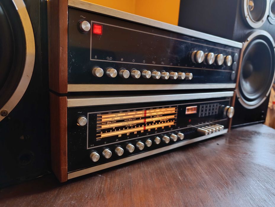 Wieża Unitra Diora Kleopatra hi-fi WST-102 + TST-102 komplet PRL