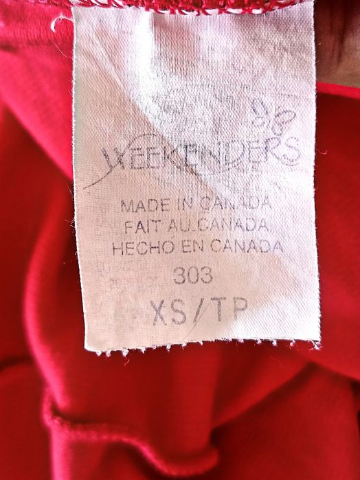 Weekenderd sukienka golf biust 48x2 L czerwona 50% cotton