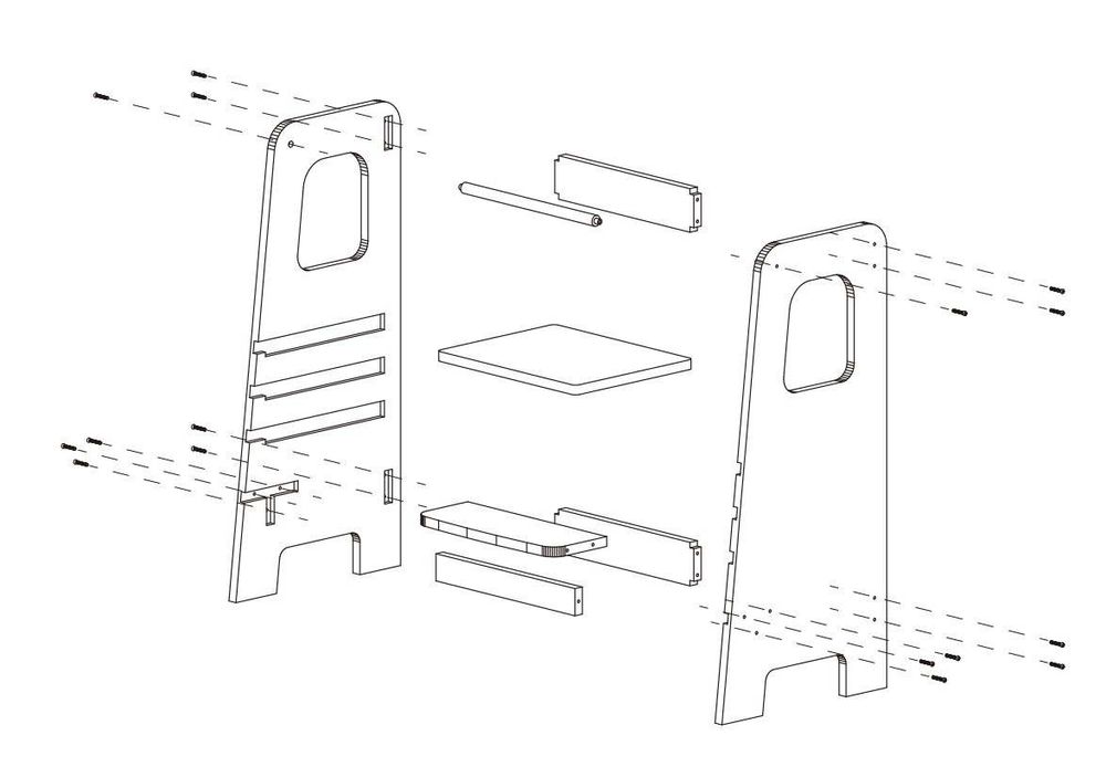 Nova! Envio grátis. Torre de aprendizagem Montessori madeira