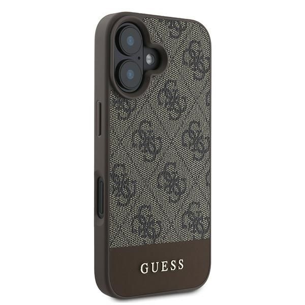 Guess GUHCP16MG4GLBR iPhone 16 Plus 6.7 brązowy/brown hardcase 4G Bottom Stripe
