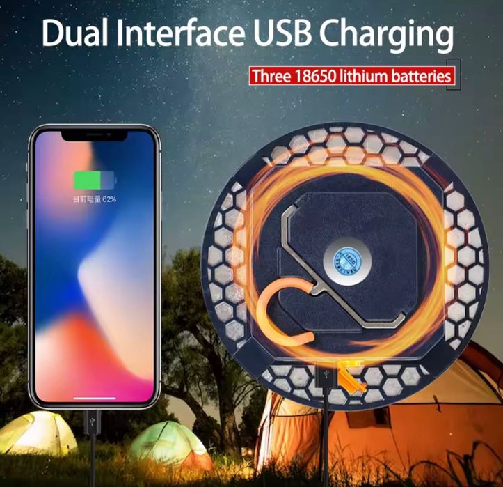 Яскравий ліхтар MosLighting з акумулятором для дому. MOS-14, Мос14