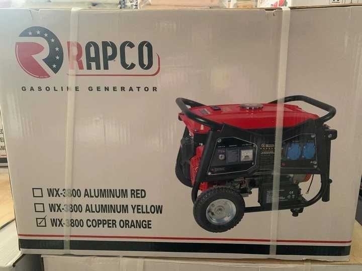 Газовий Генератор 4 кВт електростартер,RAPCO WX-3800 мідь,гарантія 1 р