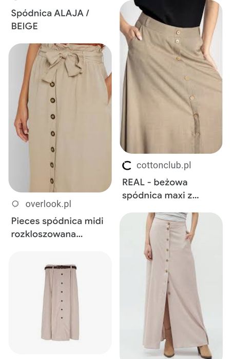 Spódnica beż z guziczkami
