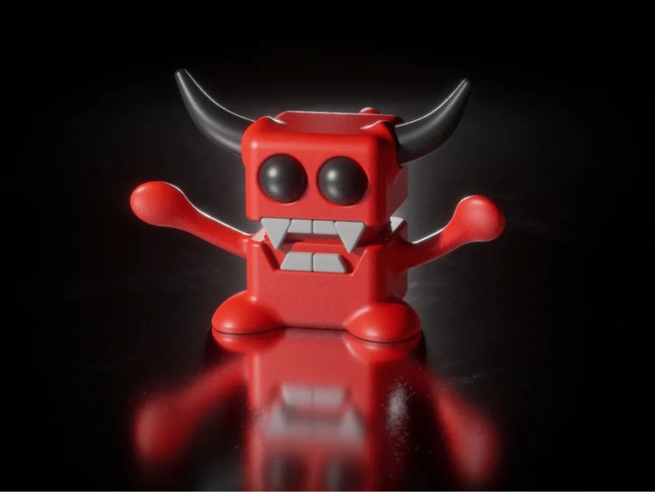 Mini Demónio Fidget Clicker Divertido