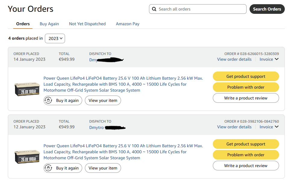 Акумулятор PowerQueen 24В (25,6V) 100Ah LiFePO4 (в наявності 4шт)