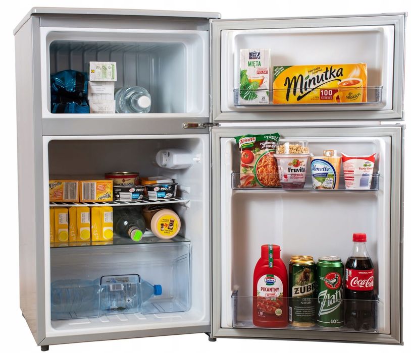 Mała lodówka HOTELOWA PODBLATOWA biurowa z zamrażarką 85cm 89L POJEMNA