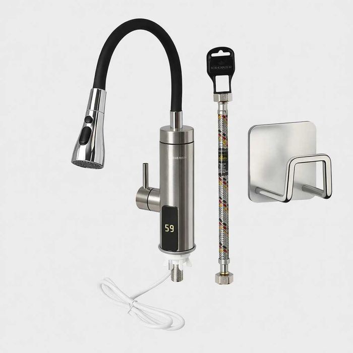 Водонагрівач Britc з гнучким виливом дворежимний 3кВт, шланг та тримач