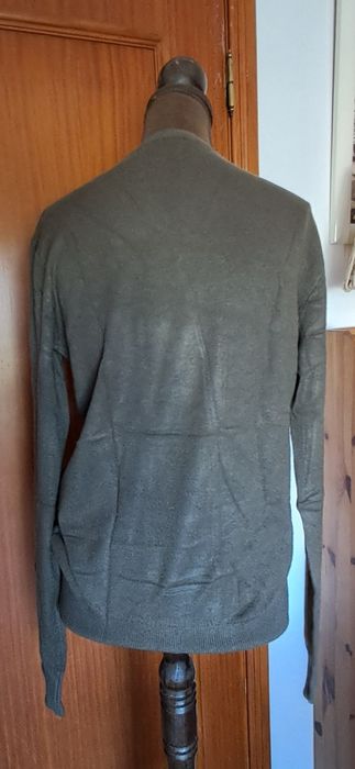 Camisola / Pullover Homem Verde Seco (Tam. S) – Malha Fina