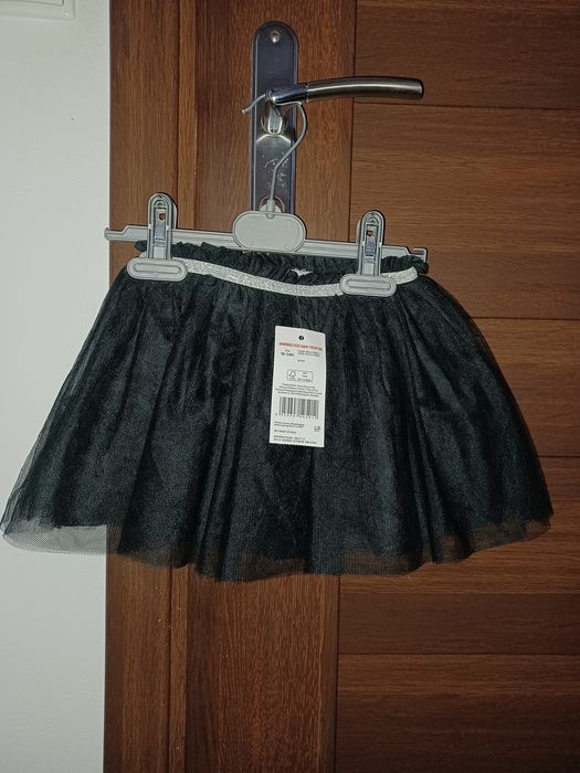Spódnica czarna nowa tiulowa 86-92
