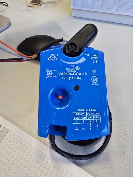 siłownik elektryczny Johnson Controls VA9104-GGA-1S.