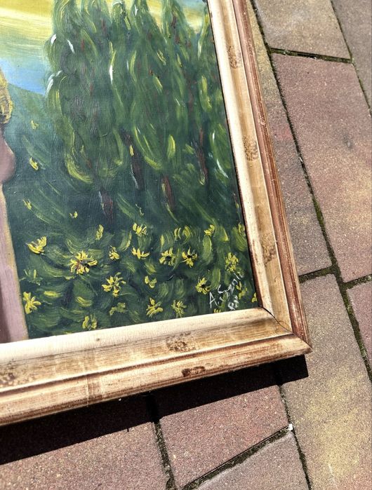 Obraz stary z PRL na sprzedaż zależy mi na szybkiej sprzedaży