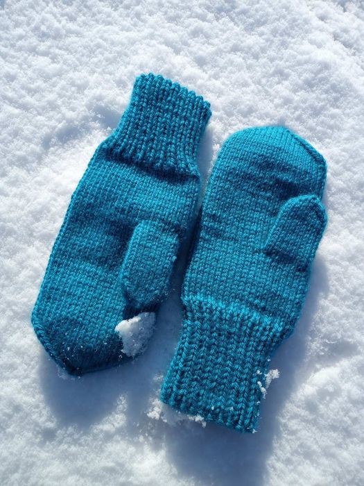 Рукавицы женские, ручная работа