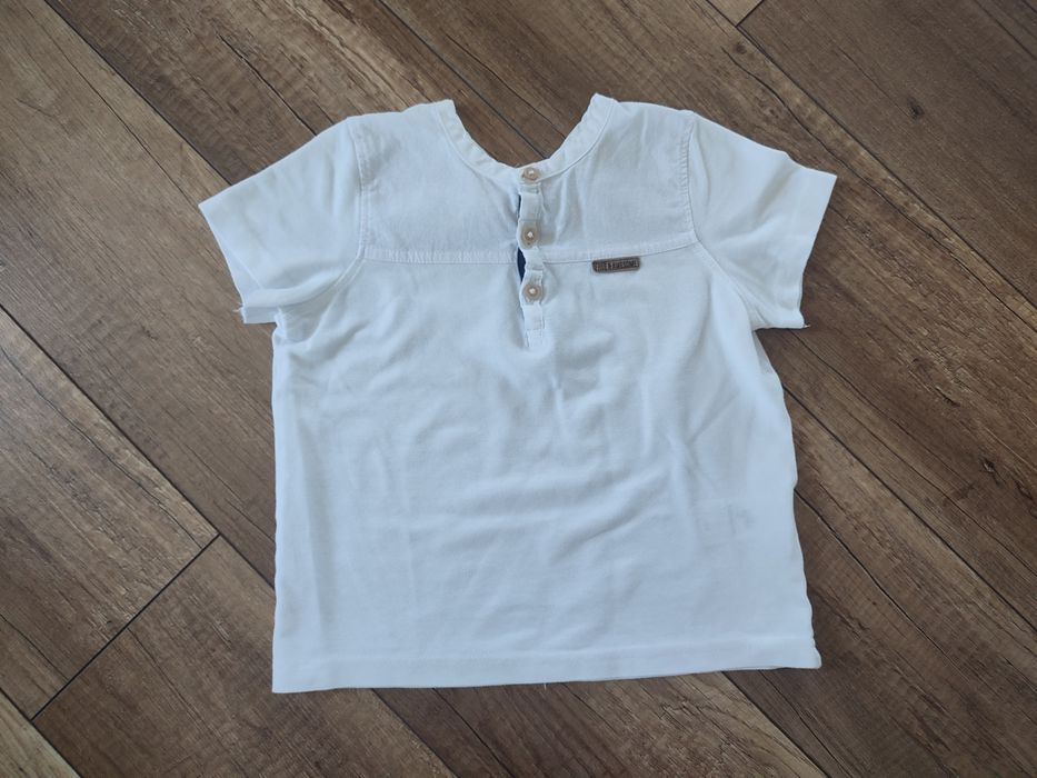 Koszulka bluzeczka krótki rękaw 110 biała