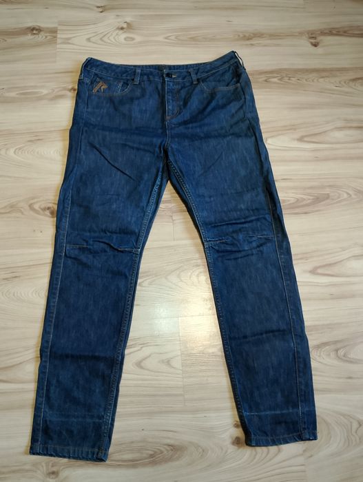 Granatowe Damskie Spodnie Jeansowe  Boyfriend Rihanna For River Island