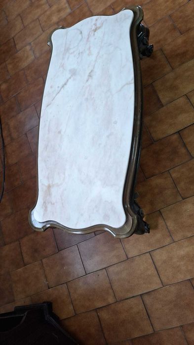 Mesa de Centro de Sala de estar com tampo em mármore