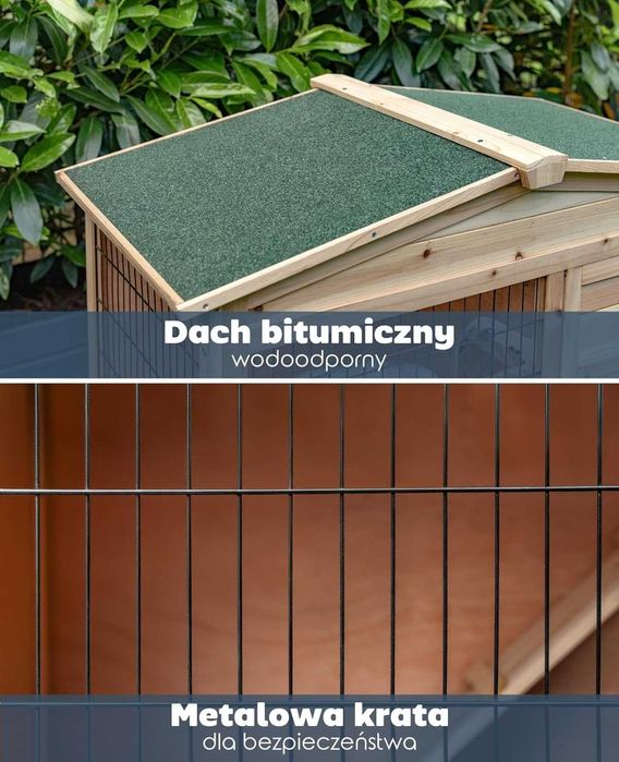 NOWA*wysyłka klatka dla królików kur kurnik drewniana wybieg domek