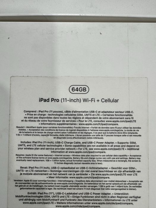 Apple iPad Pro 11 Wi-Fi + Cellular 64GB Space Gray