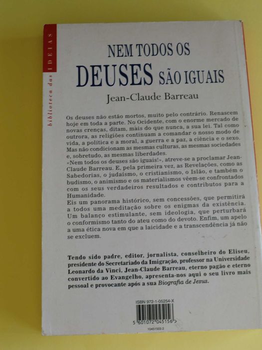 Nem todos os Deuses são iguais de Jean-Claude Barreau