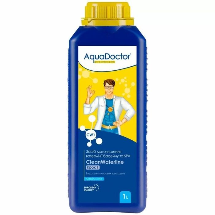 Засіб для очищення ватерлінії басейну і СПА AquaDoctor CW CleanWaterline Крок 1,  Крок2
