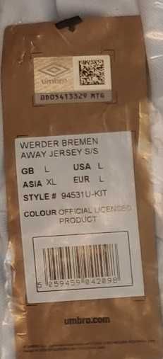 Koszulka Werder Bremen Away 2021 Umbro nowa