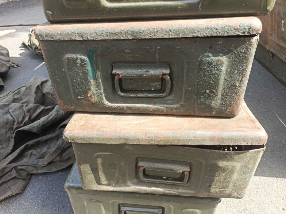 Skrzynia metalowa  132 cm x 45 x 21cm wojskowa