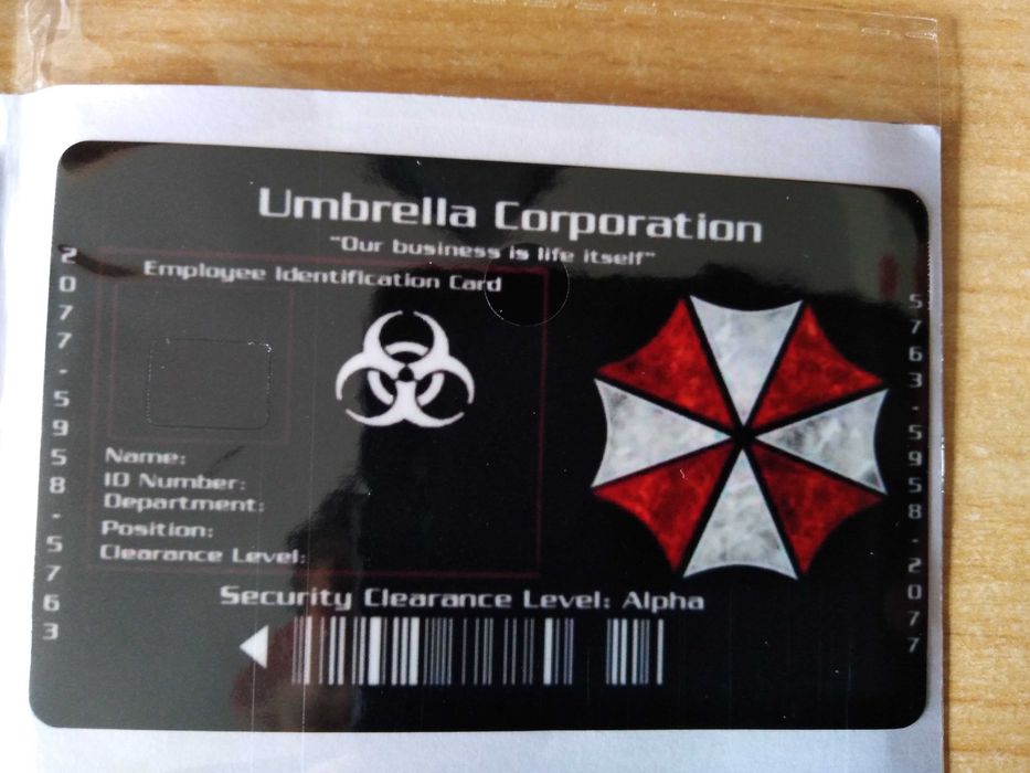 Adesivos Cartão Identificação Umbrella Corporation
