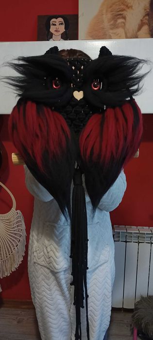 Makramy sowy anioły