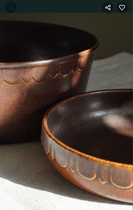 Zestaw miski Kamionka Friedland Germany Katen Geschirr vintage