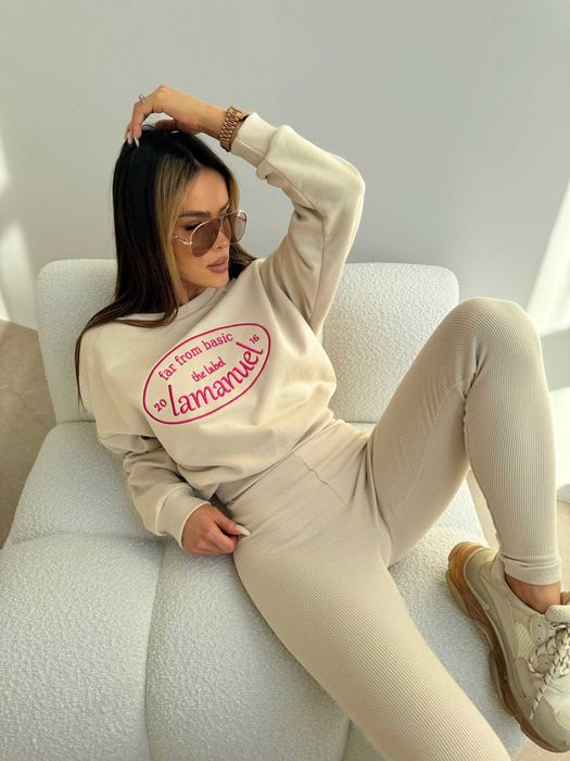 Komplet New Bestie La Manuel beż XS