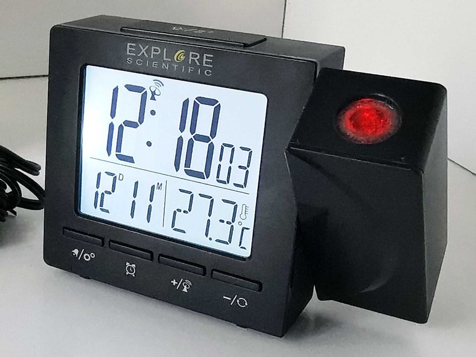 Budzik Explore Scientific RDP1001 Projekcyjny DCF Radiowy Podśw LCD