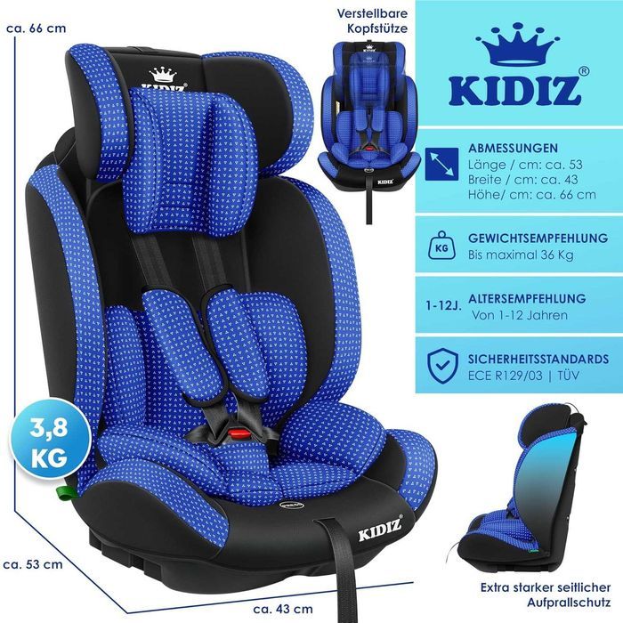 Nowy fotelik samochodowy/ nosidełko /fotel 9-36kg /KIDIZ !4421!
