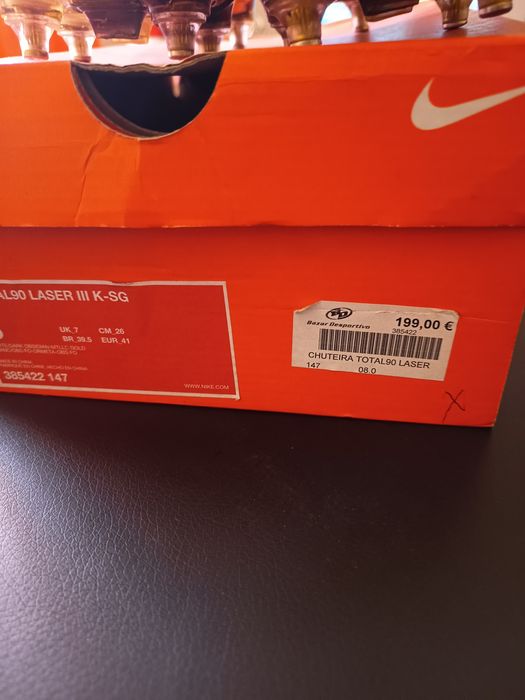 Chuteiras Nike total 90 laser k-sg